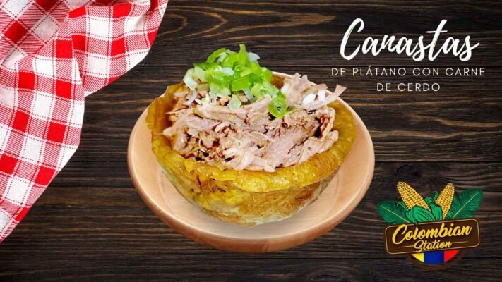 Canastas de Platano con Carne de Cerdo